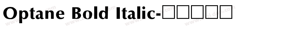 Optane Bold Italic字体转换